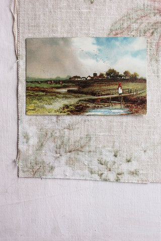 Old Postcard - Across the Stream