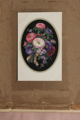 Beautiful Framed Orchid Painting On Glass
