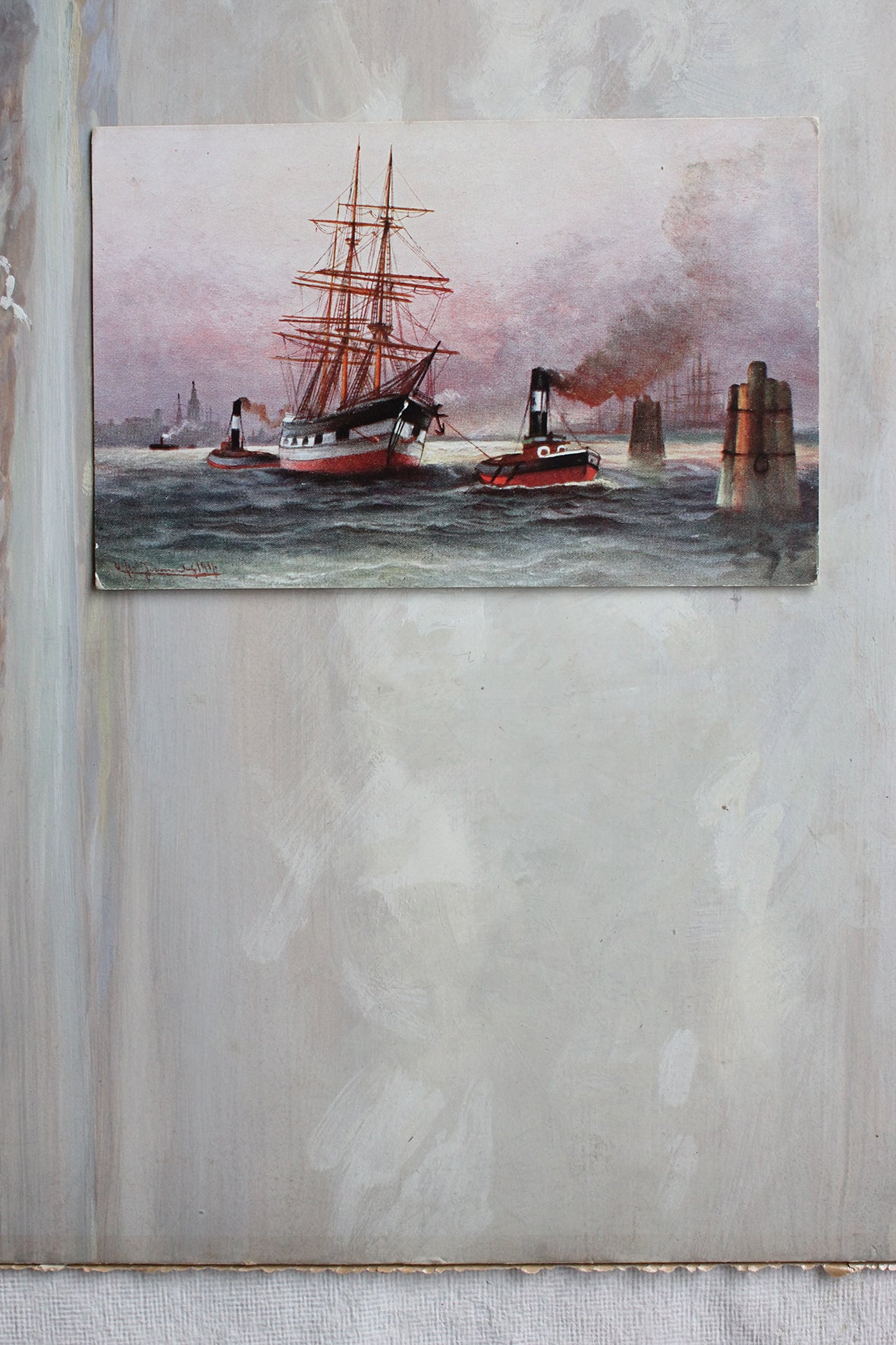 Old Postcard - Returning Treasure