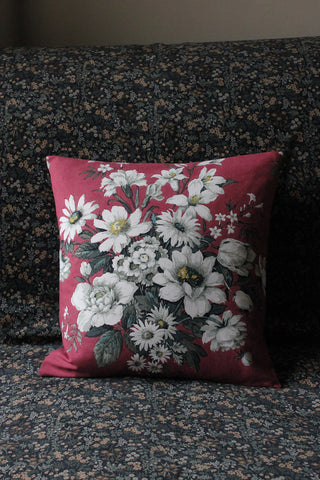 "OLD FLORAL CANVAS" - Printed Cushion 16" x 16"