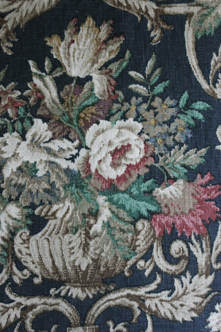 Very Beautiful Large Panel of Vintage Sanderson Matt Sateen Furnishing Floral - "Rosehill"