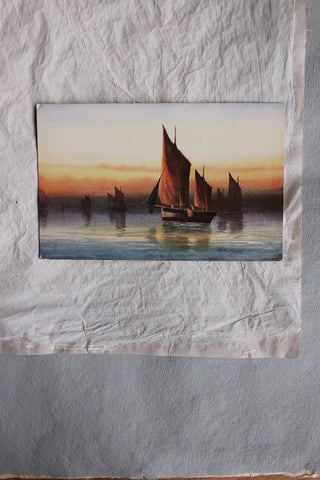 Moonlit Seas - Vintage Prints and Old Frames