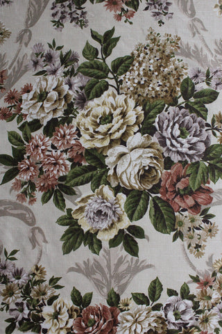 Early Sanderson - Rare Untitled Floral & Stripe Screen Printed Panel.