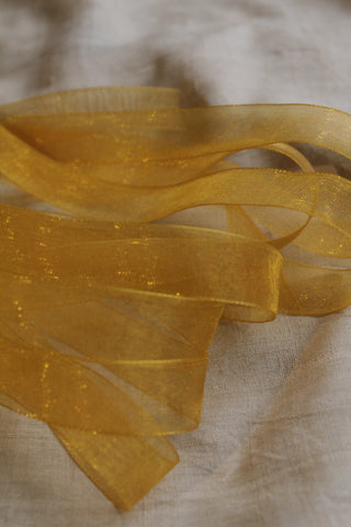 Chiffon Ribbon - Polished Brass