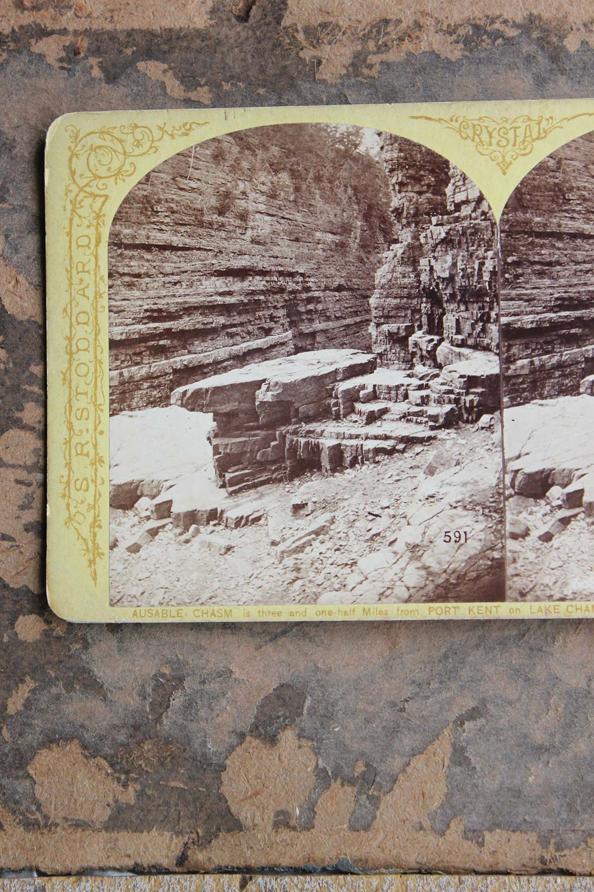 Late 1800's Stereoscopy Card - Ausable Chasm