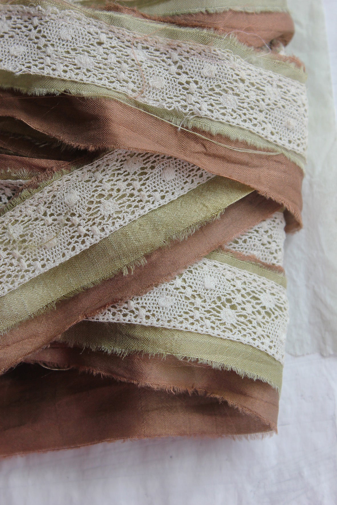 The Patina Collection - Delicate Silk & Lace Ribbon (91)