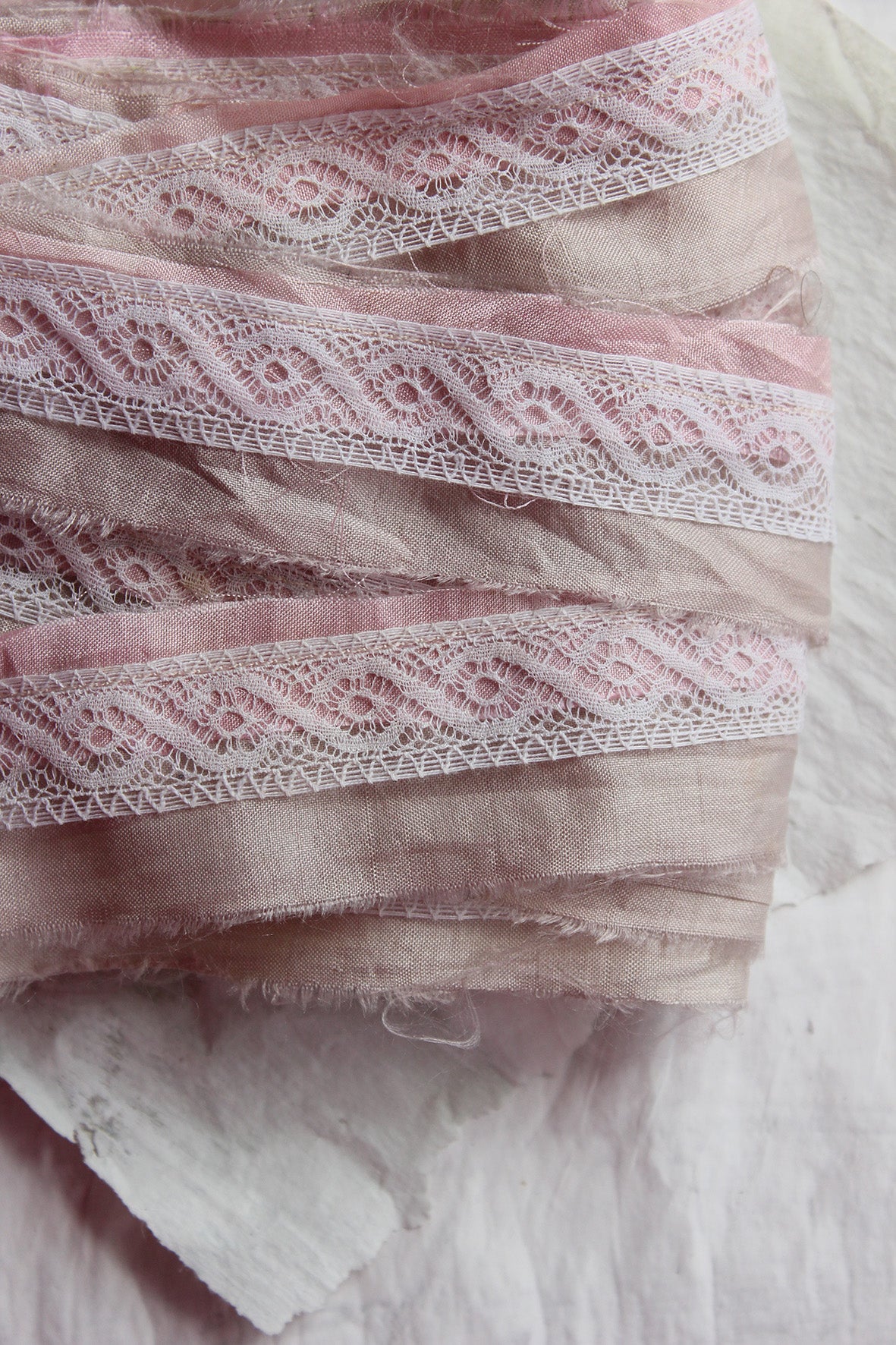 The Patina Collection - Delicate Silk & Lace Ribbon (96)
