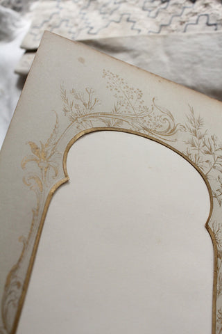 Old Hand Printed Wallpaper Panel - No.3