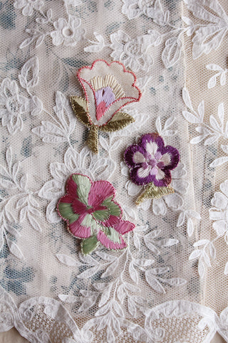 Victorian Embroidered Silk Appliques - Collection 10