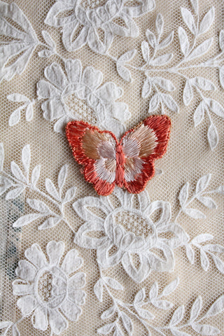 Victorian Embroidered Silk Butterfly - No.2