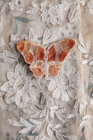 Victorian Embroidered Silk Butterfly - No.1