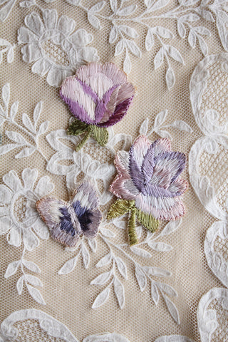 Victorian Embroidered Silk Appliques - Collection 7