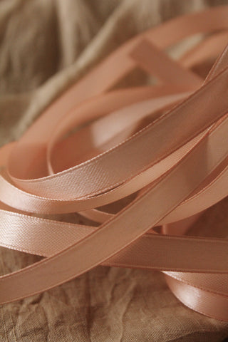 Double Satin Vintage Ribbon - Apricot Cream