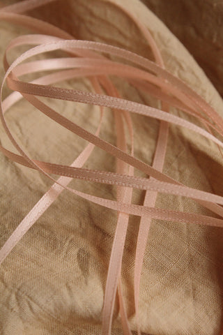 Double Satin Ribbon - Palest of Peach