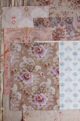 Reclaimed Vintage Printed Art Nouveau Papers - colourway 1