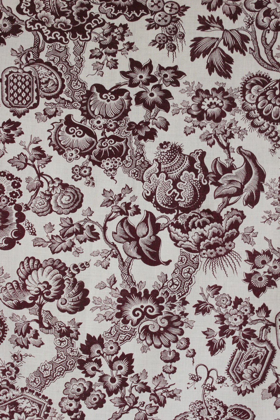 Old French Printed Cotton - Arts and Crafts Florals (panel 1)