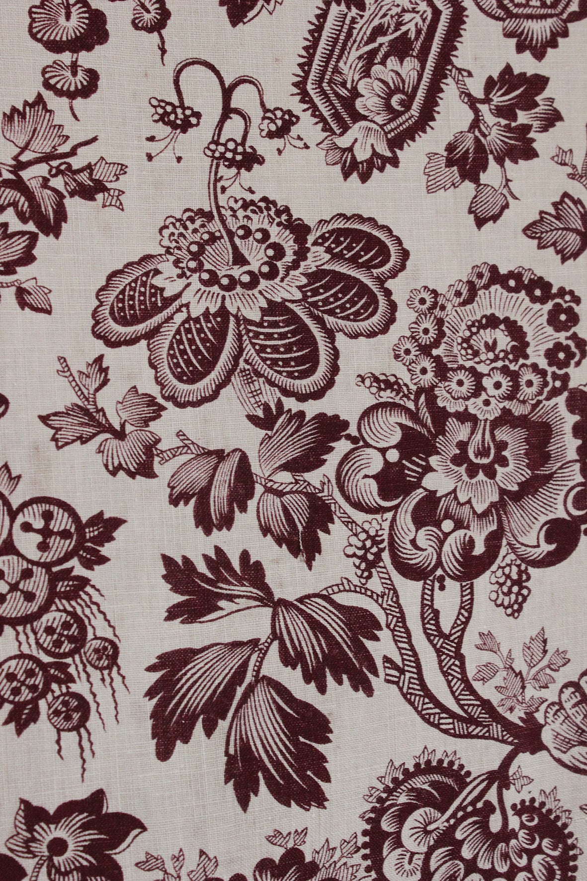 Old French Printed Cotton - Arts and Crafts Florals (panel 3)