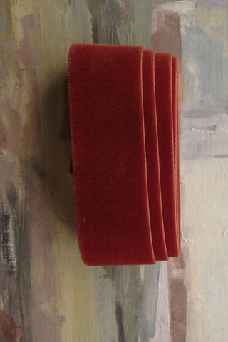 Wide Velvet Ribbon - Auburn - 3.5cm