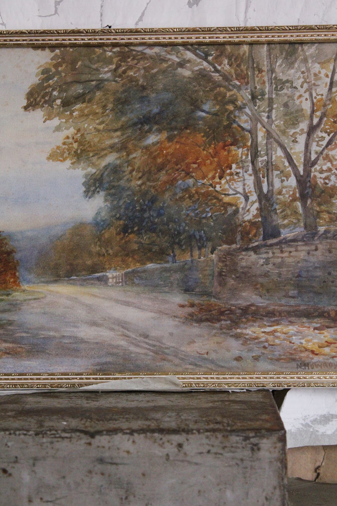 "The Lane" Beautiful Framed Watercolour