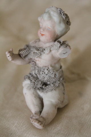 Perfectly Imperfect Sweet Little Bisque Baby in Lace