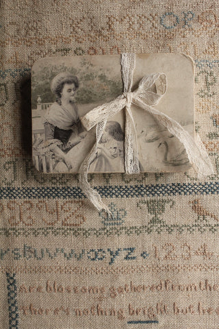 Sweet French Baptism Box with Lawn Treasure