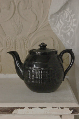 Beautiful Antique Miniature Basalt Teapot - No.4