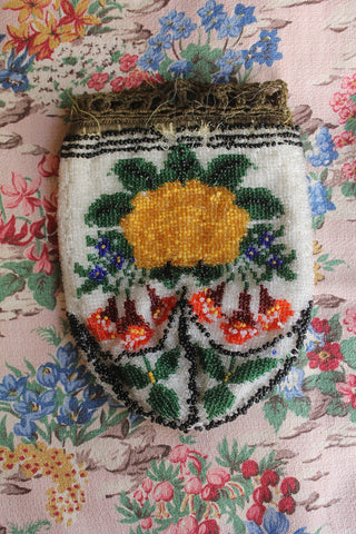 Hand Made Twenties Glass Beaded Bag