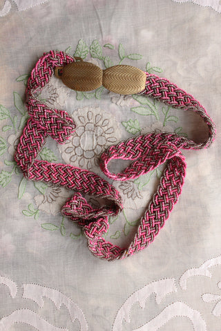 Vintage Hand Beaded Belt