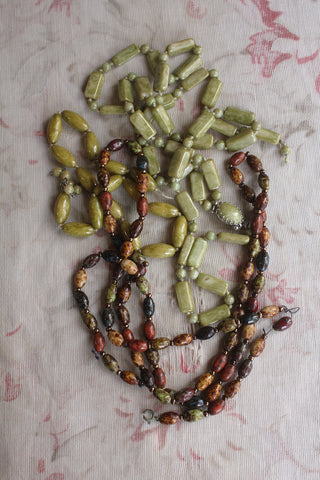 Collection of Reclaimed Glass Beaded Strands