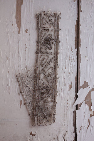 Antique Art Deco Hand Beaded Panel