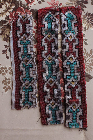 A Collection of Antique Hand Beaded Panels
