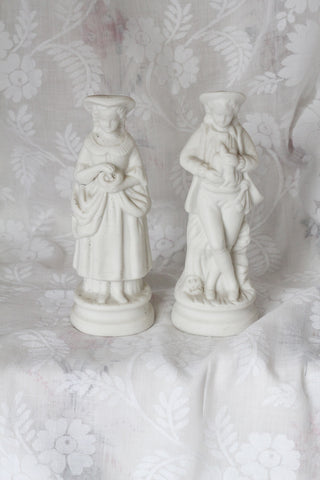 Pair of Old Bisque Figurines
