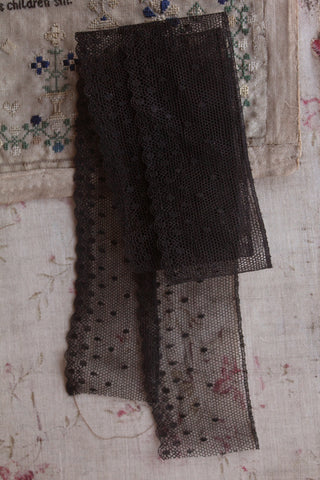 Fine Antique Black Lace Edging