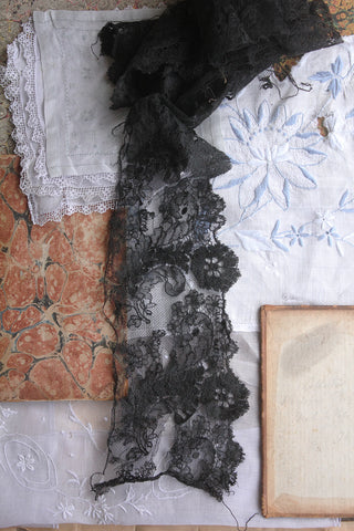 Fine Black Dress Lace - Delicate Floral