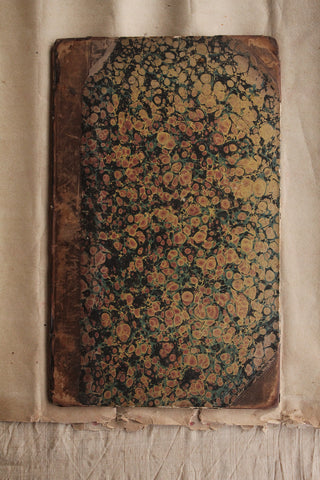 Very Old Worn Marbled Book Board - Attic 4