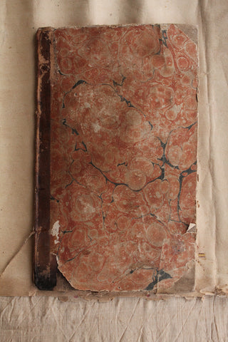 Very Old Worn Marbled Book Board - Attic 6