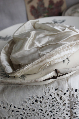 Sweet Old Child's Silk Communion Bonnet