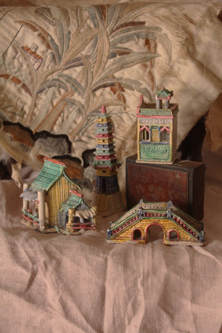 Vintage Porcelain Chinese Bonsai Ornaments