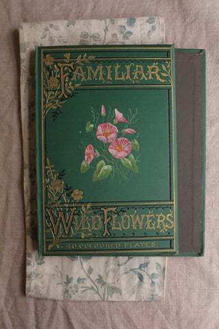 Old Reclaimed Book Cover - Wild Flowers