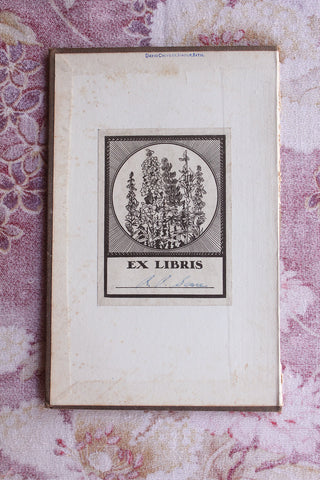 Old Book Cover with Floral Label