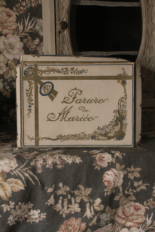 Old French Box Lid - Parure de Mariée