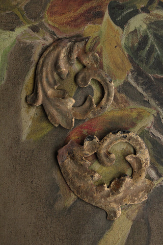 Two Worn Pressed Brass Decoratives