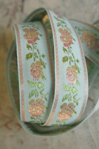 Floral Ditsy Ribbon - Pink & Green