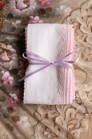 Vintage Pink Broderie Edging