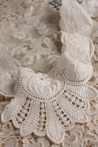 Old Broderie Lace Decorative