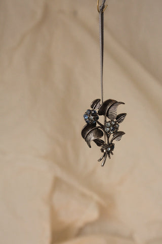 Vintage Brooch Decoration - Dark Floral