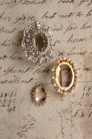 Reclaimed Brooch Frames - Set 2