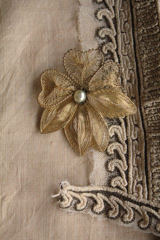 Detailed Fine Wired Hand Made Floral Brooch