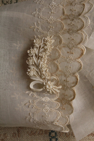 White Floral Brooch