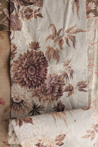 Antique French Printed Cotton - Rose Chintz